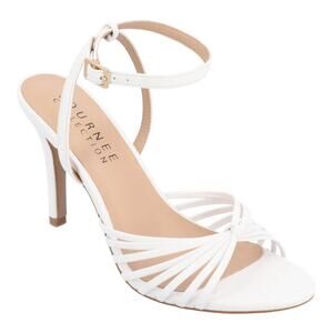 Journee Collection Women's Vanita Stiletto Strappy Sandals White Size 8 1/2 W